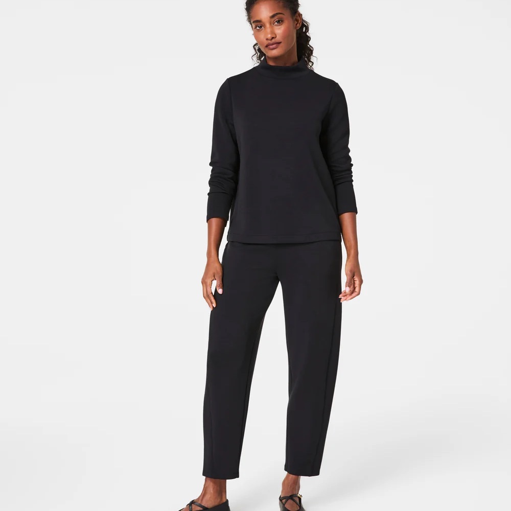 SPANX AIR ESSENTIALS BARREL LEG PANT (Very black) SIZE Small NWT - Picture 3 of 4